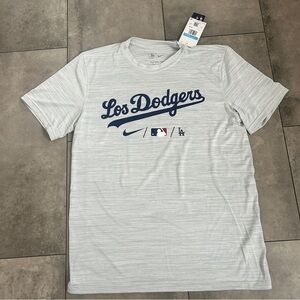 NEW Nike MLB Los angeles Dodger "Los Dodgers" gray short sleeve shirt M